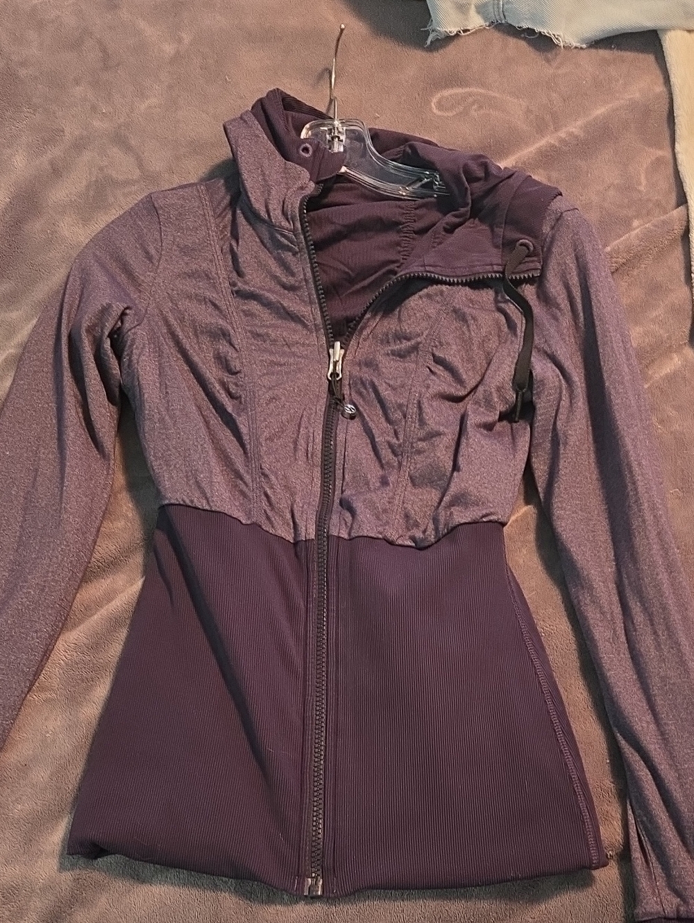 Lululemon Women's Purple Hooded Fill-zip Jacket (Reversable)